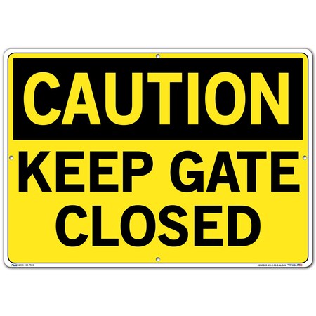 Vestil Aluminum Sign, 14-1/2" H, 20-1/2" W, Aluminum, Rectangle, English, SI-C-50-E-AL-063 SI-C-50-E-AL-063